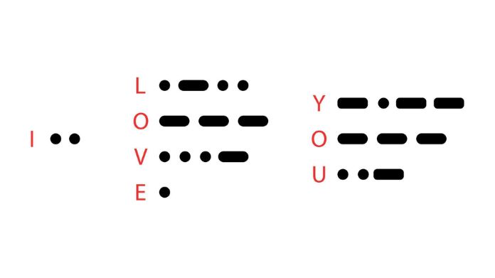 i love you in morse code